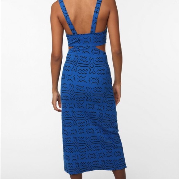 UO cut out Aztec dress in cobalt blue S - Picture 10 of 12